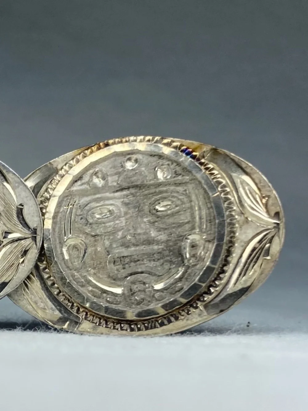 Vintage Mexican Sterling Silver Cufflinks – Aztec Style